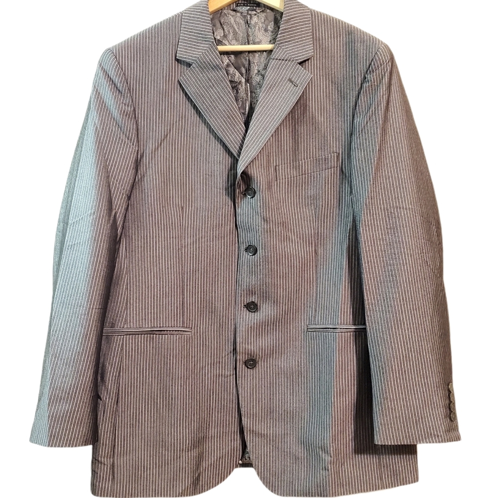 Steve Harvey Gray Pin Striped Jacket